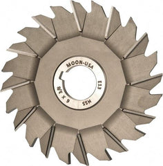 Made in USA - 6" Diam x 3/8" Width of Cut, 24 Teeth, High Speed Steel Side Milling Cutter - Staggered Teeth, Uncoated - Makers Industrial Supply