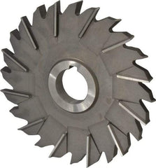 Made in USA - 6" Diam x 1/2" Width of Cut, 24 Teeth, High Speed Steel Side Milling Cutter - Staggered Teeth, Uncoated - Makers Industrial Supply