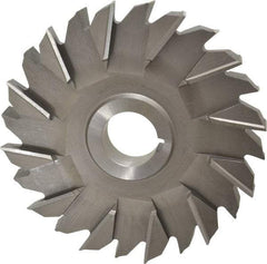 Made in USA - 6" Diam x 3/4" Width of Cut, 24 Teeth, High Speed Steel Side Milling Cutter - Staggered Teeth, Uncoated - Makers Industrial Supply