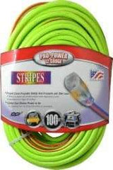 Southwire - 100', 12/3 Gauge/Conductors, Green/Red Outdoor Extension Cord - 1 Receptacle, 15 Amps, 125 VAC, UL SJTW, NEMA 5-15P, 5-15R - Makers Industrial Supply