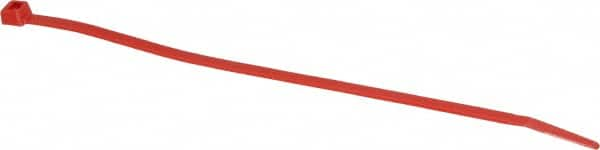 Made in USA - 7.562 Inch Long x 0.18 Inch Wide x 1-7/8 Inch Bundle Diameter, Red, Nylon Standard Cable Tie - 50 Lb. Strength, 0.052 Inch Thick - Makers Industrial Supply