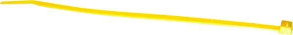 Made in USA - 7.562" Long Yellow Nylon Standard Cable Tie - 50 Lb Tensile Strength, 1.32mm Thick, 2" Max Bundle Diam - Makers Industrial Supply