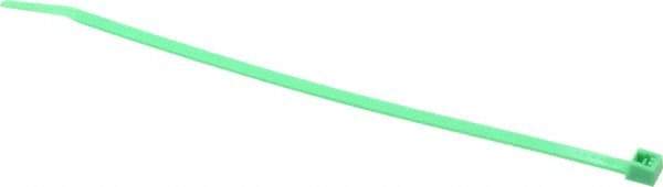 Made in USA - 7.562 Inch Long x 0.18 Inch Wide x 1-7/8 Inch Bundle Diameter, Green, Nylon Standard Cable Tie - 50 Lb. Strength, 0.052 Inch Thick - Makers Industrial Supply