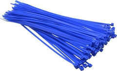 Made in USA - 11-1/4" Long Blue Nylon Standard Cable Tie - 50 Lb Tensile Strength, 1.32mm Thick, 4" Max Bundle Diam - Makers Industrial Supply