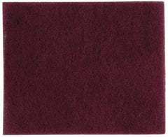 Ability One - 11-1/6" Long x 9" Wide x 1/4" Thick Cleansing Pad - Light-Duty, Maroon - Makers Industrial Supply