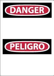 NMC - "Danger - Blank No Legend", 20" Long x 14" Wide, Pressure-Sensitive Vinyl Safety Sign - Rectangle, 0.004" Thick, Use for Accident Prevention - Makers Industrial Supply