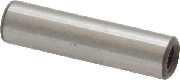 Jergens - 1/4" Diam x 1" Pin Length Alloy Steel Pull Out Dowel Pin - C 47-58 & C 60-64 (Surface) Hardness, 1 Beveled & 1 Threaded End - Makers Industrial Supply