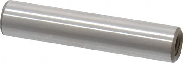 Jergens - 1/4" Diam x 1-1/4" Pin Length Alloy Steel Pull Out Dowel Pin - C 47-58 & C 60-64 (Surface) Hardness, 1 Beveled & 1 Threaded End - Makers Industrial Supply