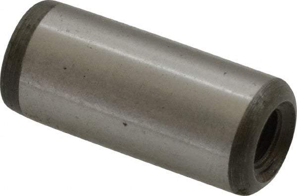 Jergens - 7/16" Diam x 1" Pin Length Alloy Steel Pull Out Dowel Pin - C 47-58 & C 60-64 (Surface) Hardness, 1 Beveled & 1 Threaded End - Makers Industrial Supply