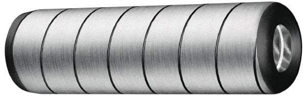 Jergens - 1/4" Diam x 2-1/4" Pin Length Alloy Steel Grooved Dowel Pin - C 47-58 & C 60-64 (Surface) Hardness, 1 Beveled & 1 Threaded End - Makers Industrial Supply