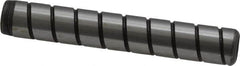 Jergens - 5/16" Diam x 2" Pin Length Alloy Steel Grooved Dowel Pin - C 47-58 & C 60-64 (Surface) Hardness, 1 Beveled & 1 Threaded End - Makers Industrial Supply