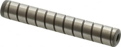 Jergens - 3/8" Diam x 2-1/2" Pin Length Alloy Steel Grooved Dowel Pin - C 47-58 & C 60-64 (Surface) Hardness, 1 Beveled & 1 Threaded End - Makers Industrial Supply