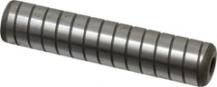 Jergens - 5/8" Diam x 3" Pin Length Alloy Steel Grooved Dowel Pin - C 47-58 & C 60-64 (Surface) Hardness, 1 Beveled & 1 Threaded End - Makers Industrial Supply