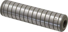 Jergens - 3/4" Diam x 3" Pin Length Alloy Steel Grooved Dowel Pin - C 47-58 & C 60-64 (Surface) Hardness, 1 Beveled & 1 Threaded End - Makers Industrial Supply