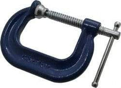 Gibraltar - Regular-Duty 2" Max Opening, 2" Throat Depth, Forged Steel Standard C-Clamp - 3,500 Lb Capacity, 0" Min Opening, Deep Throat - Makers Industrial Supply