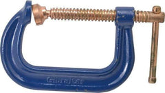 Gibraltar - Regular-Duty 4" Max Opening, 3-1/4" Throat Depth, Forged Steel Standard C-Clamp - 6,200 Lb Capacity, 0" Min Opening, Deep Throat, Copper Plated Screw - Makers Industrial Supply