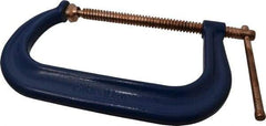 Gibraltar - Regular-Duty 8" Max Opening, 5" Throat Depth, Forged Steel Standard C-Clamp - 6,900 Lb Capacity, 0" Min Opening, Deep Throat, Copper Plated Screw - Makers Industrial Supply