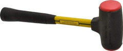 NUPLA - 32 oz Head 2" Face Diam Urethane Dead Blow Hammer - 13-11/16" OAL, Fiberglass Handle - Makers Industrial Supply