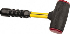 NUPLA - 32 oz Head 2" Face Diam Urethane Dead Blow Hammer - 13-11/16" OAL, Fiberglass Handle - Makers Industrial Supply