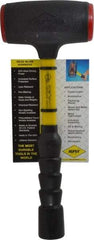 NUPLA - 48 oz Head 2-3/16" Face Diam Urethane Dead Blow Hammer - 14-5/16" OAL, Fiberglass Handle - Makers Industrial Supply