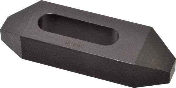 Gibraltar - 1/2" Stud, Steel, Plain Strap Clamp - 1-5/16" Travel, 4" OAL x 1-1/4" Wide x 3/4" High, Black Oxide Finish, Tapered Nose - Makers Industrial Supply