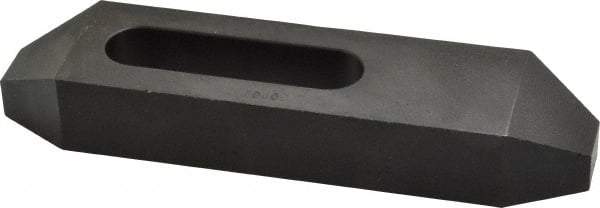 Gibraltar - 5/8" Stud, Steel, Plain Strap Clamp - 1-15/16" Travel, 6" OAL x 1-1/2" Wide x 7/8" High, Black Oxide Finish, Tapered Nose - Makers Industrial Supply