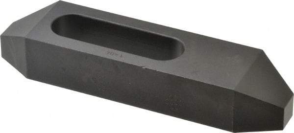 Gibraltar - 3/4" Stud, Steel, Plain Strap Clamp - 1-15/16" Travel, 6" OAL x 1-1/2" Wide x 1" High, Black Oxide Finish, Tapered Nose - Makers Industrial Supply