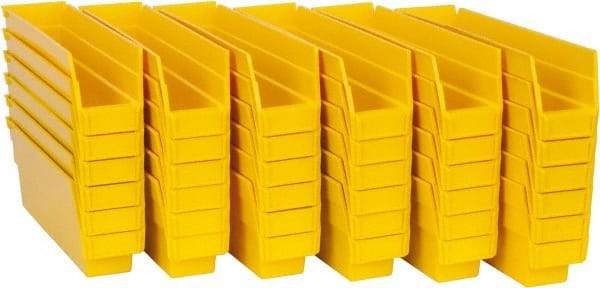 Quantum Storage - 50 Lb. Load Capacity, 11-5/8" Deep, Yellow Polypropylene Hopper Shelf Bin - 4" High x 2-3/4" Wide x 11-5/8" Long - Makers Industrial Supply