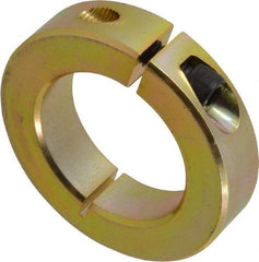 Climax Metal Products - 1-1/2" Bore, Steel, One Piece One Piece Split Shaft Collar - 2-3/8" Outside Diam, 9/16" Wide - Makers Industrial Supply