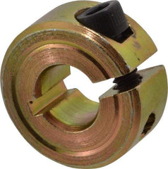 Climax Metal Products - 1/4" Bore, Steel, One Piece One Piece Split Shaft Collar - 5/8" Outside Diam, 9/32" Wide - Makers Industrial Supply