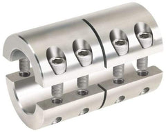 Climax Metal Products - 2" Bore, Stainless Steel, Two Piece Two Piece Split Shaft Collar - 3-3/8" Outside Diam, 4-7/8" Wide - Makers Industrial Supply