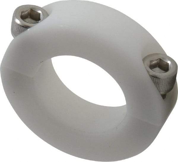 Climax Metal Products - 1" Bore, Plastic, Two Piece Clamping Shaft Collar - 1-3/4" Outside Diam, 1/2" Wide - Makers Industrial Supply