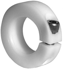 Climax Metal Products - 1-15/16" Bore, Plastic, One Piece One Piece Split Shaft Collar - 3" Outside Diam, 11/16" Wide - Makers Industrial Supply