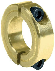 Climax Metal Products - 1-9/16" Bore, Steel, Two Piece Clamping Shaft Collar - 2-3/8" Outside Diam, 9/16" Wide - Makers Industrial Supply