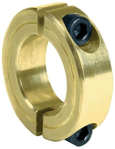 Climax Metal Products - 1-3/4" Bore, Steel, Two Piece Clamping Shaft Collar - 2-3/4" Outside Diam, 11/16" Wide - Makers Industrial Supply