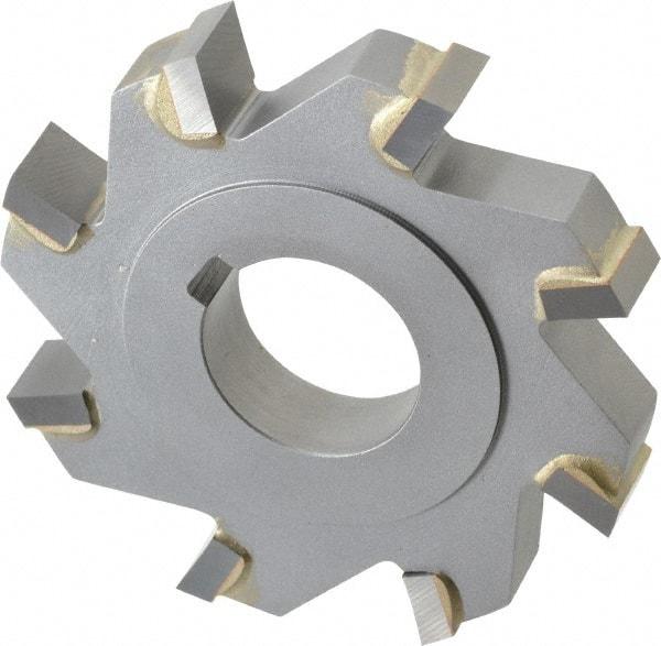 Made in USA - 3" Diam x 1/2" Width of Cut, 8 Teeth, Carbide Tipped Side Milling Cutter - Straight Teeth, Uncoated - Makers Industrial Supply