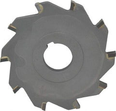 Made in USA - 4" Diam x 5/16" Width of Cut, 10 Teeth, Carbide Tipped Side Milling Cutter - Straight Teeth, Uncoated - Makers Industrial Supply