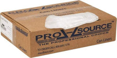 PRO-SOURCE - 0.2 mil Thick, Household/Office Trash Bags - 24" Wide x 31" High, Clear - Makers Industrial Supply