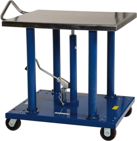 Vestil - 2,000 Lb Capacity Manual Post Work Platform - 36" to 54" Lift Height, 36" Platform Length x 30" Platform Width - Makers Industrial Supply