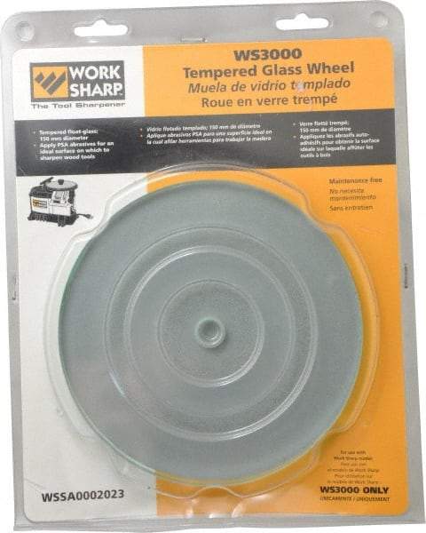 Work Sharp - 6 Inch Outside Diameter 150 mm Tempered Glass Wheel - Work Sharp 3000 Machine Compatible - Makers Industrial Supply