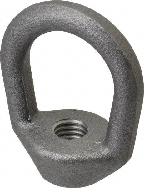 Gibraltar - 2,240 Lb Capacity, 1/2-13 Thread, Self Colored, Carbon Steel Regular Duty Lifting Eye Nut - Grade C-1030, 2-1/2" High, 1-1/4" Inside & 2" Outside Eye Diam, 2" Bell/Base Width - Makers Industrial Supply