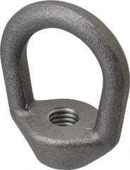 Gibraltar - 2,240 Lb Capacity, 1/2-13 Thread, Self Colored, Carbon Steel Regular Duty Lifting Eye Nut - Grade C-1030, 2-1/2" High, 1-1/4" Inside & 2" Outside Eye Diam, 2" Bell/Base Width - Makers Industrial Supply