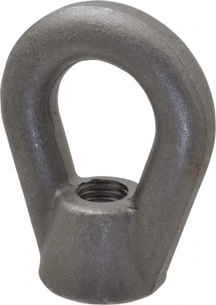 Gibraltar - 10,600 Lb Capacity, 3/4-10 Thread, Self Colored, Carbon Steel Heavy Duty Lifting Eye Nut - Grade C-1030, 3-7/8" High, 1-1/2" Inside & 3" Outside Eye Diam, 3" Bell/Base Width - Makers Industrial Supply