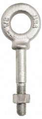 Gibraltar - 1,200 Lb Capacity, Stainless Steel, 3/8 Thread, Fixed Lifting Eye Bolt - Partially Threaded, 4-1/4" Shank, 2" Thread Length, Shoulder - Makers Industrial Supply