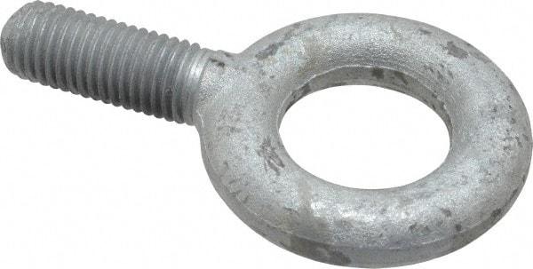 Gibraltar - 6,000 Lb Capacity, Forged Steel, 3/4-10 Thread, Fixed Lifting Eye Bolt - Fully Threaded, 2" Shank, 2" Thread Length, No Shoulder - Makers Industrial Supply