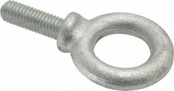 Gibraltar - 2,600 Lb Capacity, Forged Steel, 1/2-13 Thread, Fixed Lifting Eye Bolt - Fully Threaded, 1-1/2" Shank, 1-1/2" Thread Length, Shoulder - Makers Industrial Supply