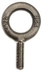 Gibraltar - 6,000 Lb Capacity, Steel, 3/4-10 Thread, Fixed Lifting Eye Bolt - Fully Threaded, 3" Shank, 3" Thread Length, No Shoulder - Makers Industrial Supply