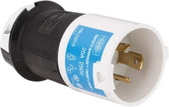 Hubbell Wiring Device-Kellems - 250 VAC, 20 Amp, L6-20P Configuration, Industrial Grade, Self Grounding Plug - 1 Phase, 2 Poles, IP20, 0.325 to 0.93 Inch Cord Diameter - Makers Industrial Supply