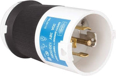 Hubbell Wiring Device-Kellems - 120/208 VAC, 30 Amp, L21-30P Configuration, Industrial Grade, Self Grounding Plug - 3 Phase, 4 Poles, IP20, 0.35 to 1.15 Inch Cord Diameter - Makers Industrial Supply