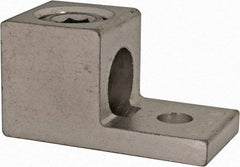 Thomas & Betts - 6 AWG Noninsulated Square Ring Terminal - 5/16" Stud, 2" OAL x 1" Wide, Tin Plated Aluminum Contact - Makers Industrial Supply